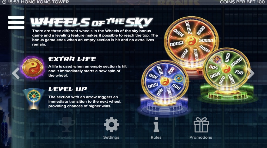 Wheels of the sky in Hong Kong Tower