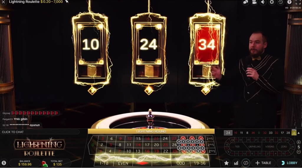 Lightning roulette slot
