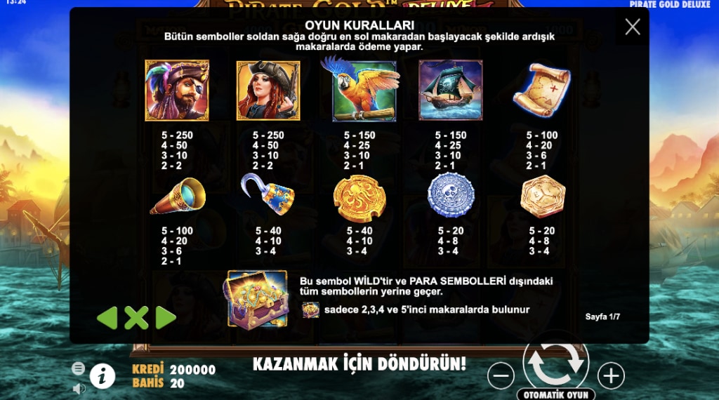 Symbolen pirate gold deluxe slot