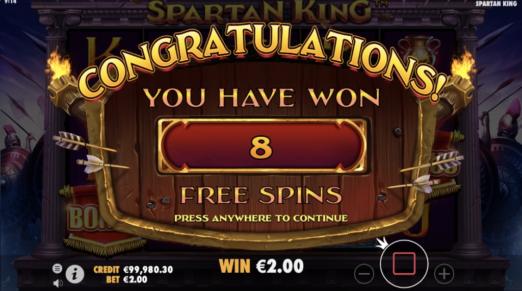 Bonus van Spartan King