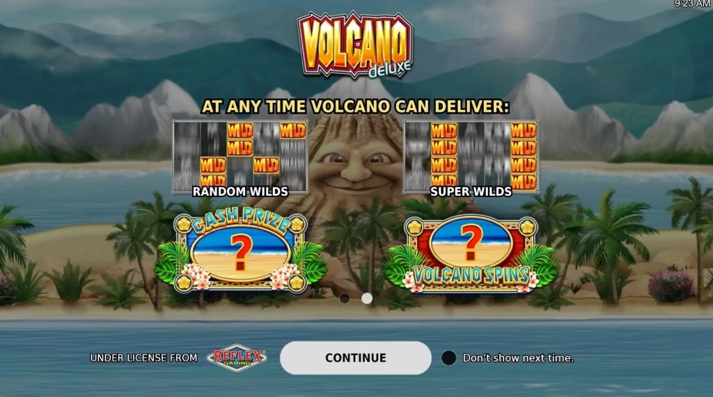 Symbolen in Volcano Deluxe