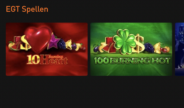 Spellen van EGT beschikbaar bij het Casino777