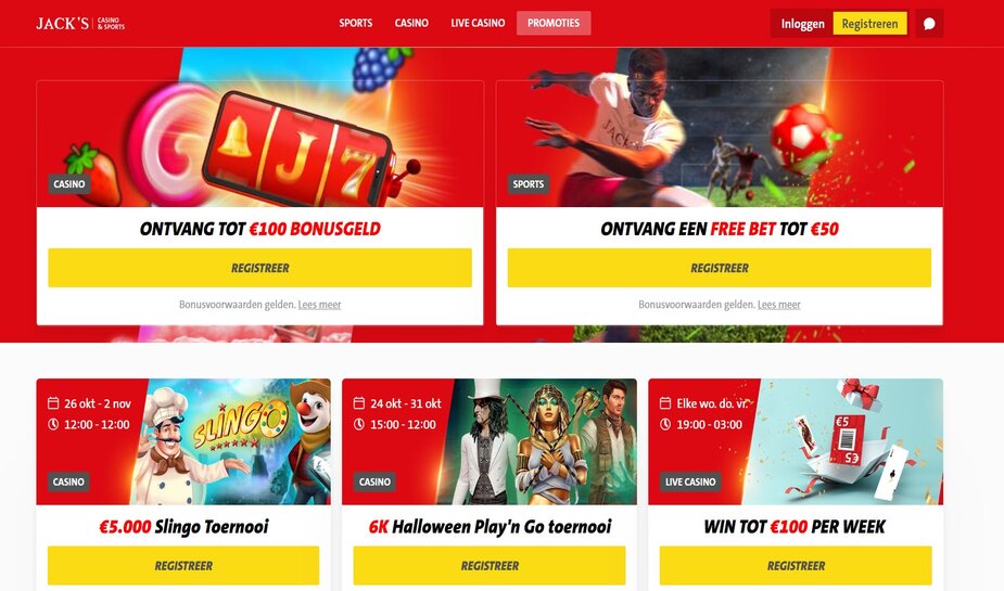 Exclusieve bonus beschikbaar bij het Jack’s Casino OnlineExclusief 50 gratis spins voor nieuwkomers bij het Jack’s Casino Online
