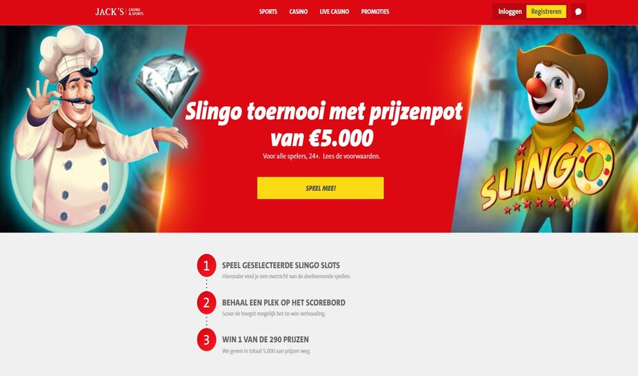 Jack’s Casino Online lanceert het Slingo toernooi