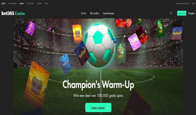 Bet 365 introduceert Champion's Warm-Up promotie