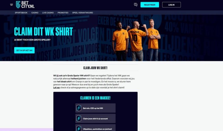 BetCity.nl geeft oranje shirts weg voor het WK-voetbal