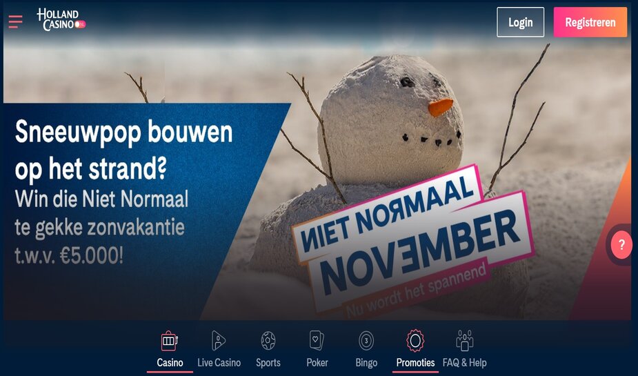 Holland Casino Online prijzentrekking