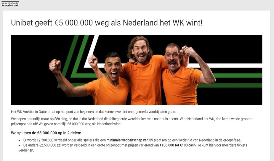 Promotie Unibet