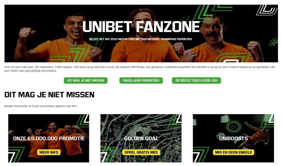 Unibet Fanzone win extra prijzen tijdens het WK 2022