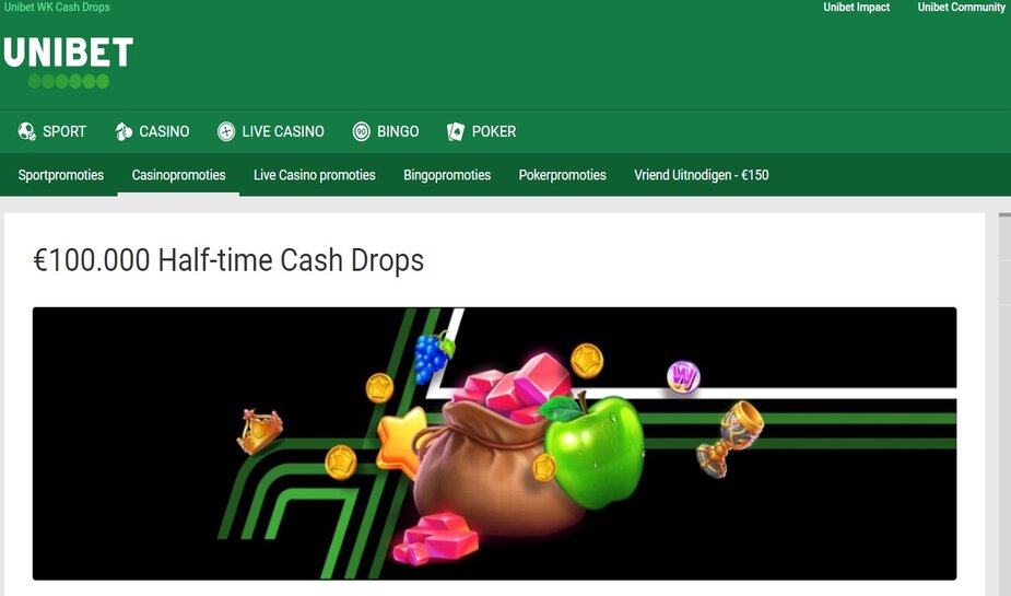 Unibets nieuwe promotie