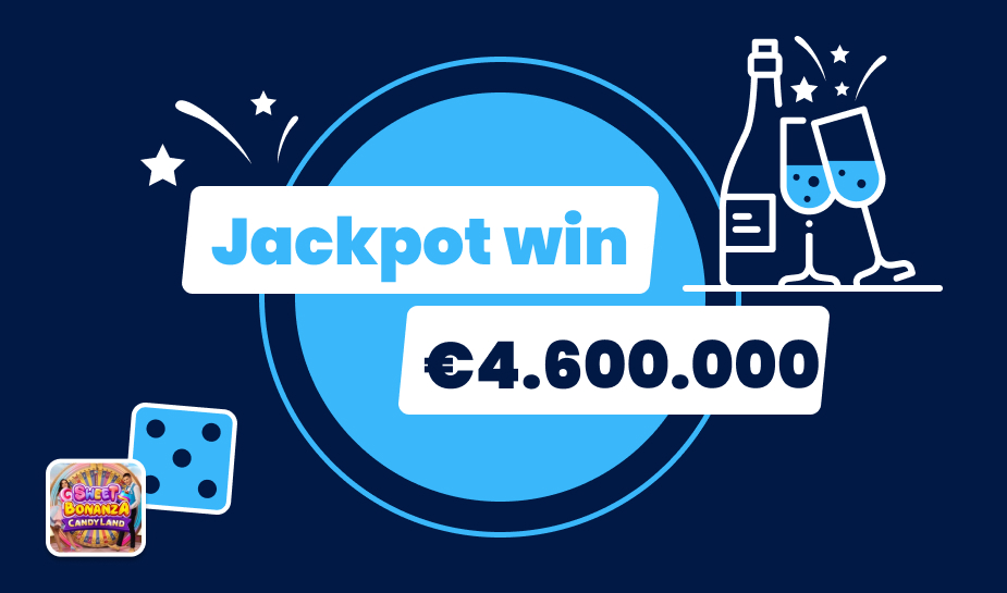 Jackpot van 4,6 miljoen euro uitgekeerd bij Sweet Bonanza Candyland