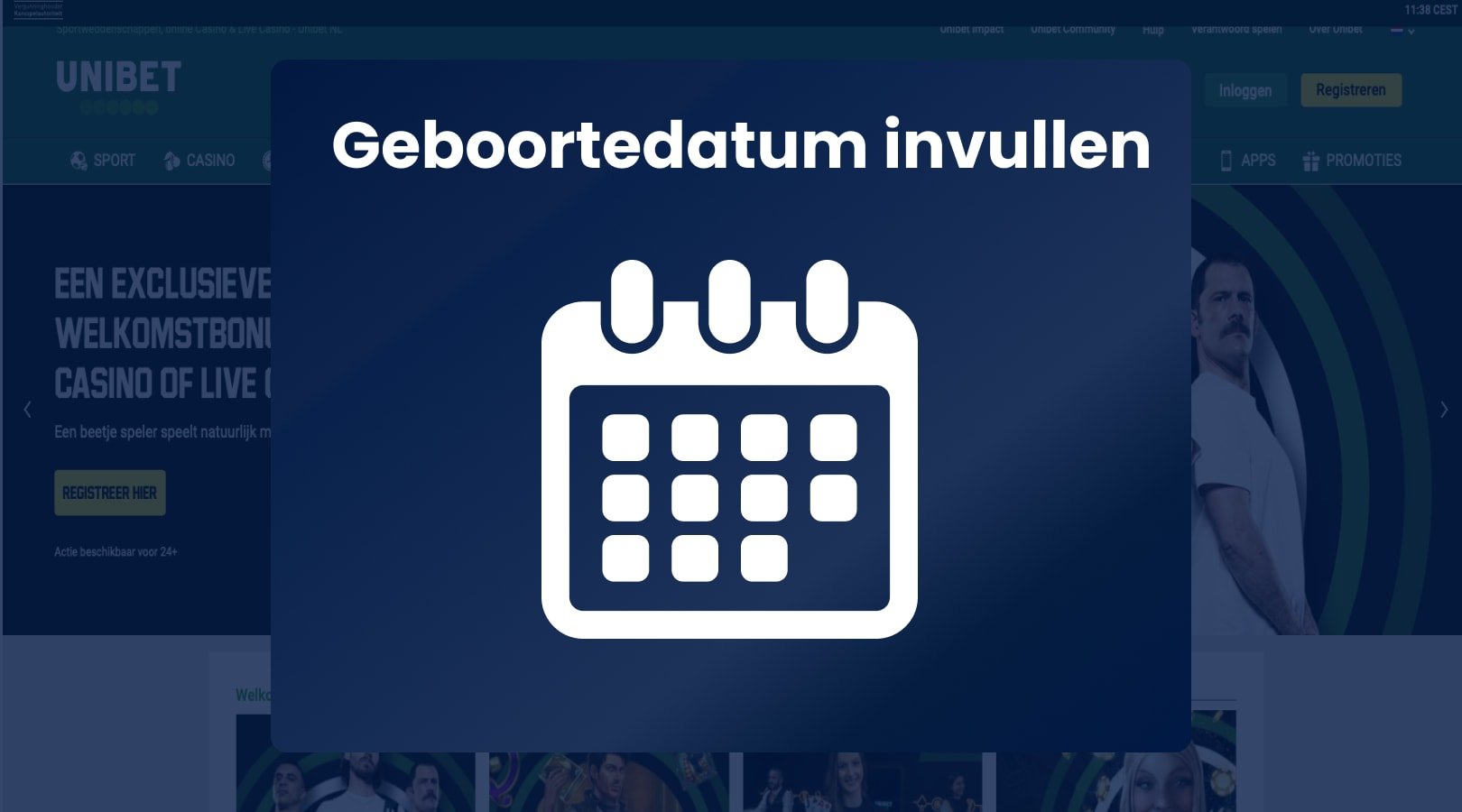 Geboortedatum invullen
