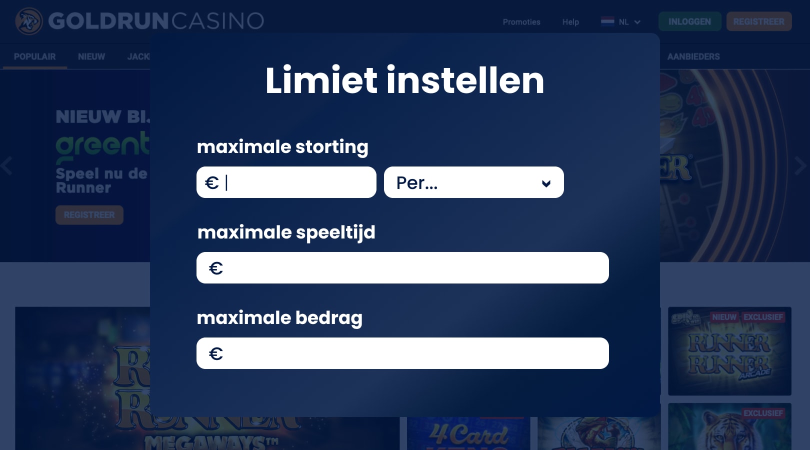 Limieten instellen