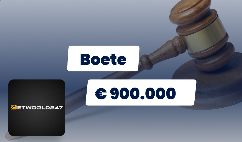 BetWorld247 krijgt boete van € 900.000 opgelegd van Kansspelautoriteit