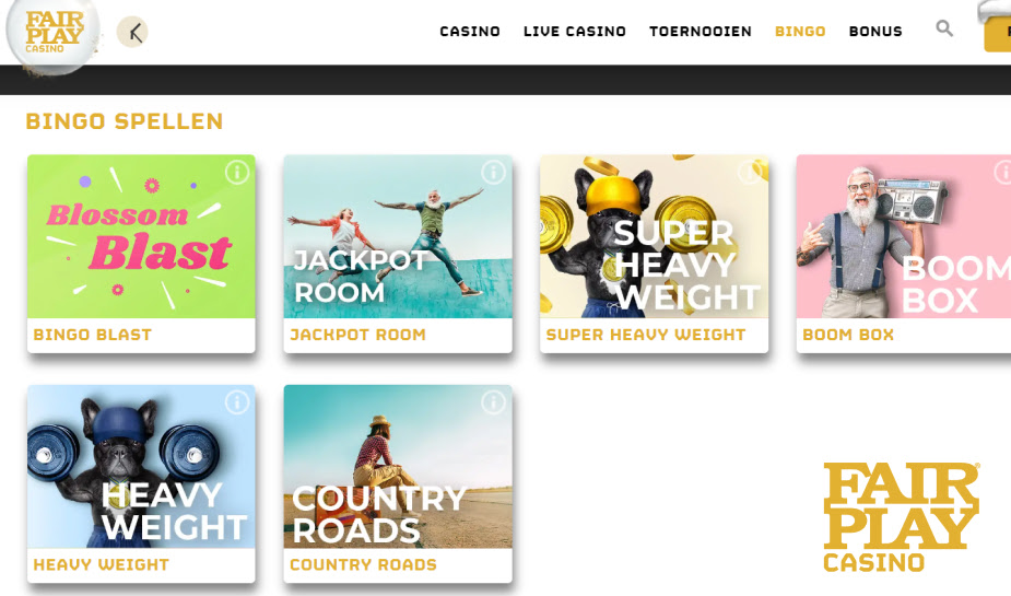 Geen bingo meer bij Fair Play Online