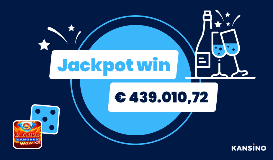 WowPot Major Jackpot gevallen op 9 Blazing Diamonds bij Kansino