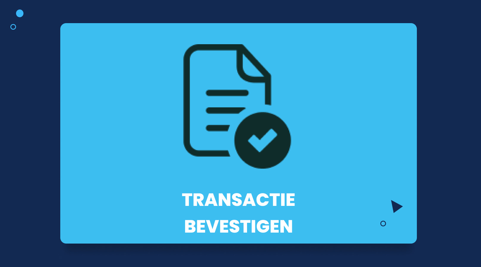 Inloggen bij de bank en transactie bevestigen