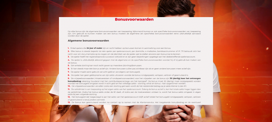 Lees de bonuspagina goed door