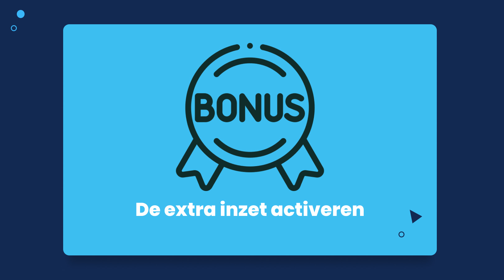 Stap 2: De extra inzet activeren