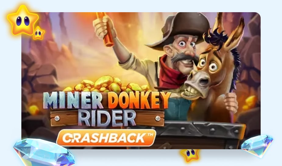 Play ‘N GO lanceert met Miner Donkey Rider eerste crash game
