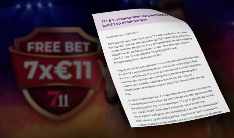 ksa spreeks 711 aan op gokrelcames minderjarigen