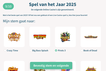 stemmen onlinecasinovanhetjaar