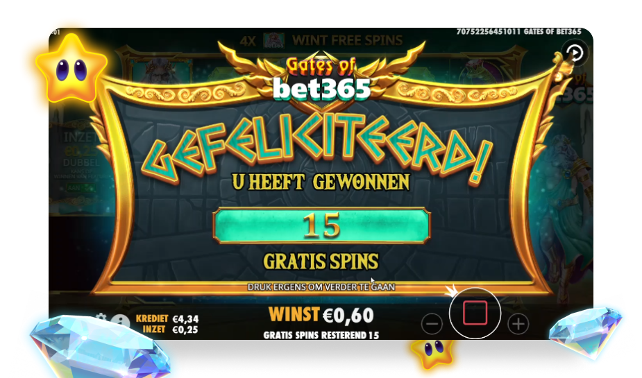 gates of bet365 free spins bonusronde