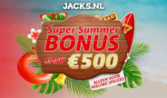 Verhoogde welkomstbonus Jacks.nl: tot € 500 bonusgeld