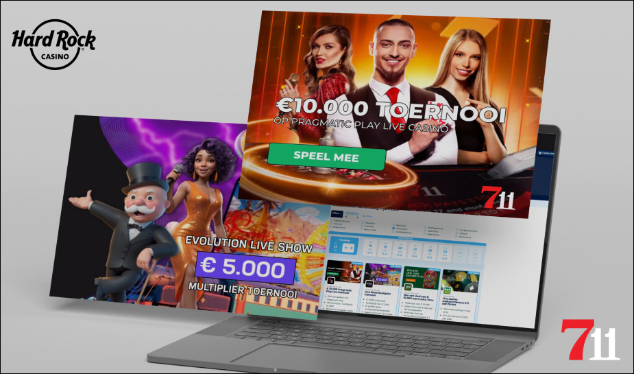 Twee live casino toernooien deze week: speel mee bij 711 en Hard Rock!