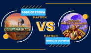 Slots battle: Age of the Gods: Gods of Storms vs Age of the Gods: Wheels of Olympus