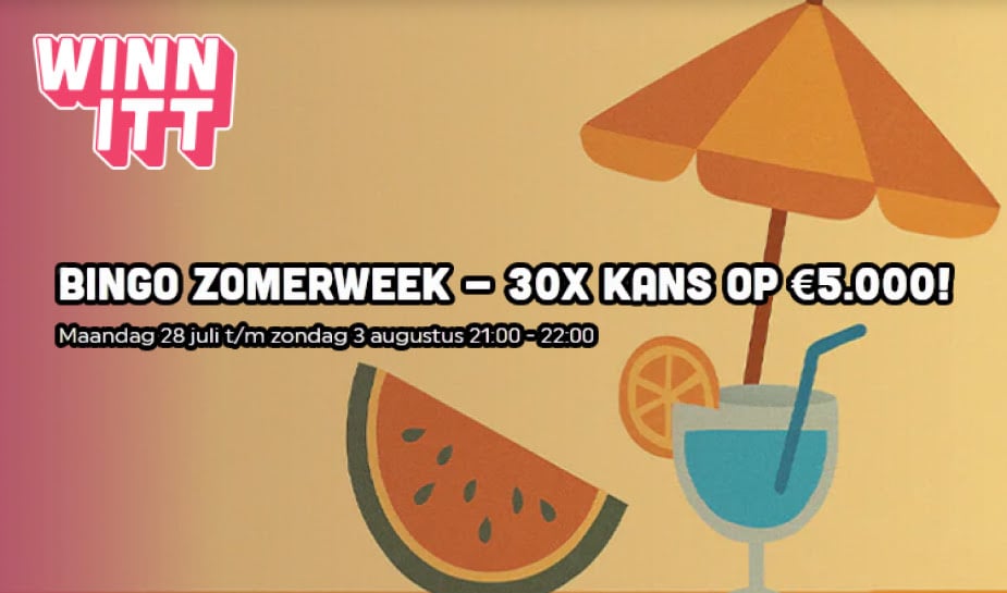 Bingo mee bij Winnitt tijdens de Bingo Zomerweek