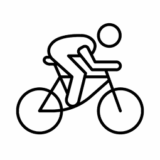 Wielrennen icon Tour de France logo wit