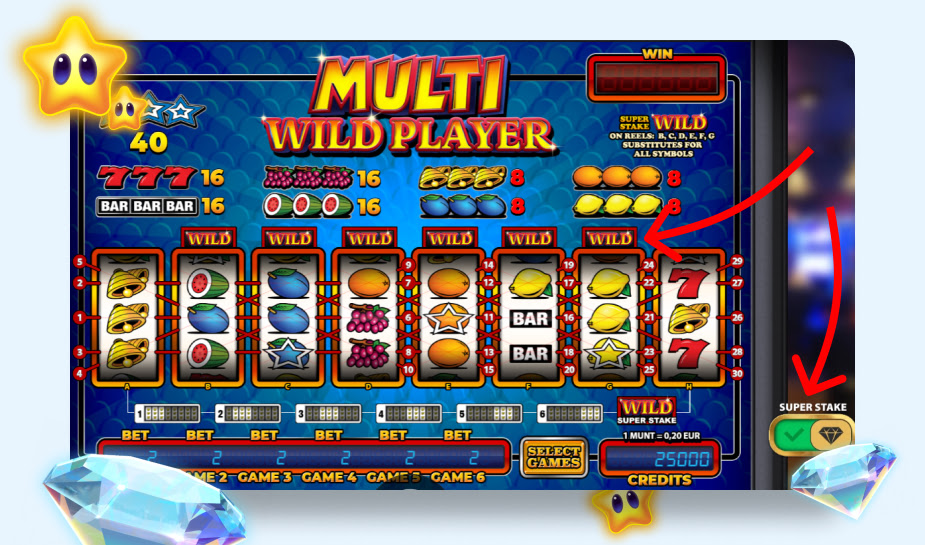 Printscreen Multi Wild Player - Superstake en Wilds