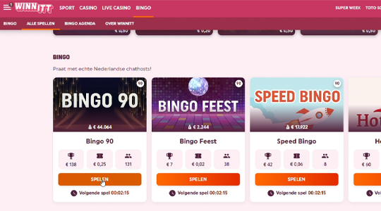 Een bingokamer kiezen 