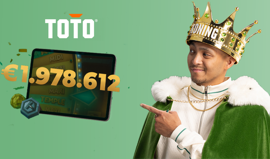 Dream Drop Jackpot van € 1,98 miljoen valt bij TOTO Casino