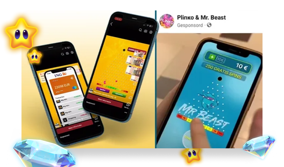 pas op voor valse plinko reclames