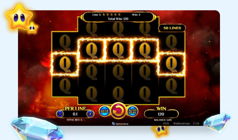 Wildfire Fruits Gameplay - symbool