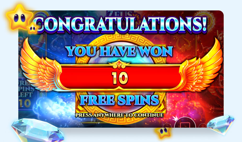 Zeus vs Typhon printscreen - 10 free spins logo