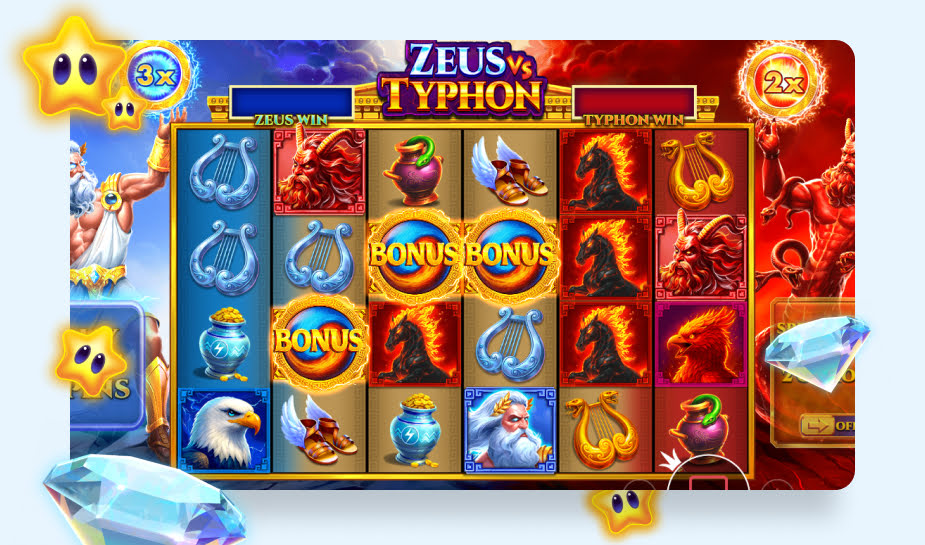 Zeus vs Typhon printscreen - Drie bonus symbolen logo