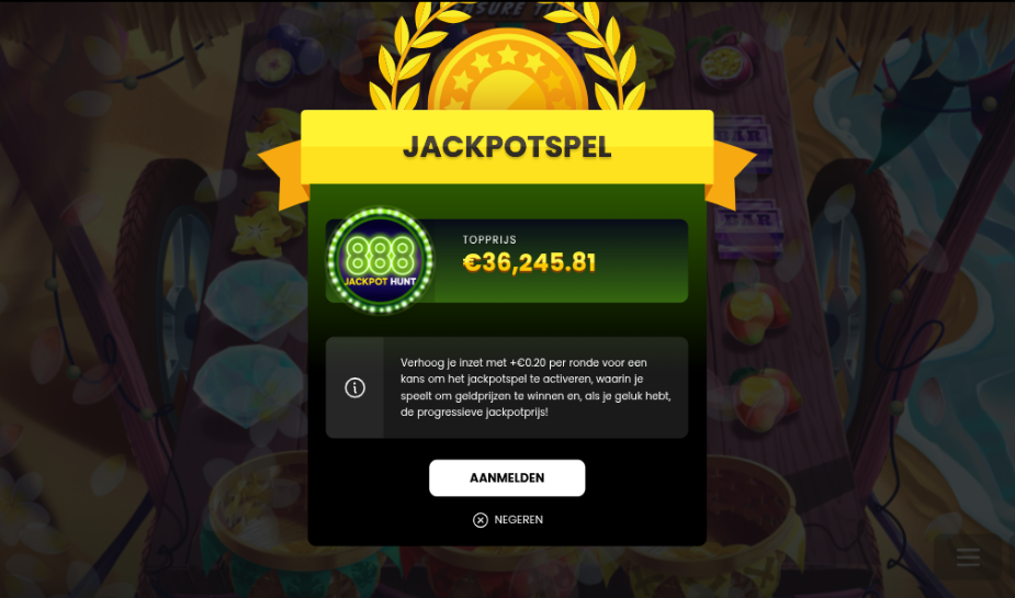 Banner van het 888 jackpotspel. Bij 888 kun je nu een jackpotspel spelen.