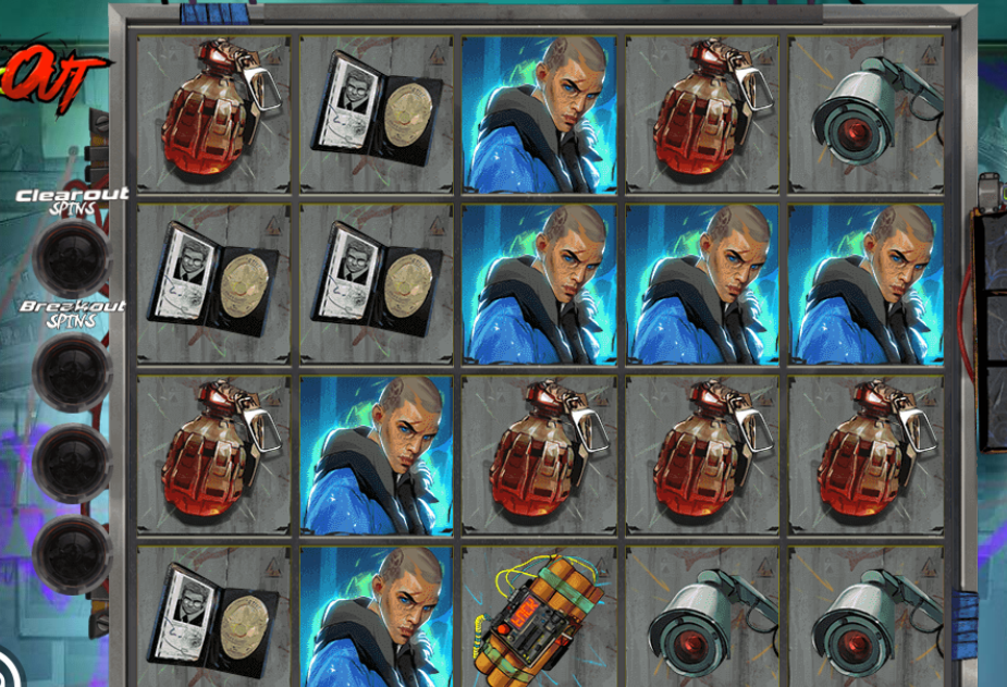 Speelveld van de slot Break Out van spelmaker No Limit City.