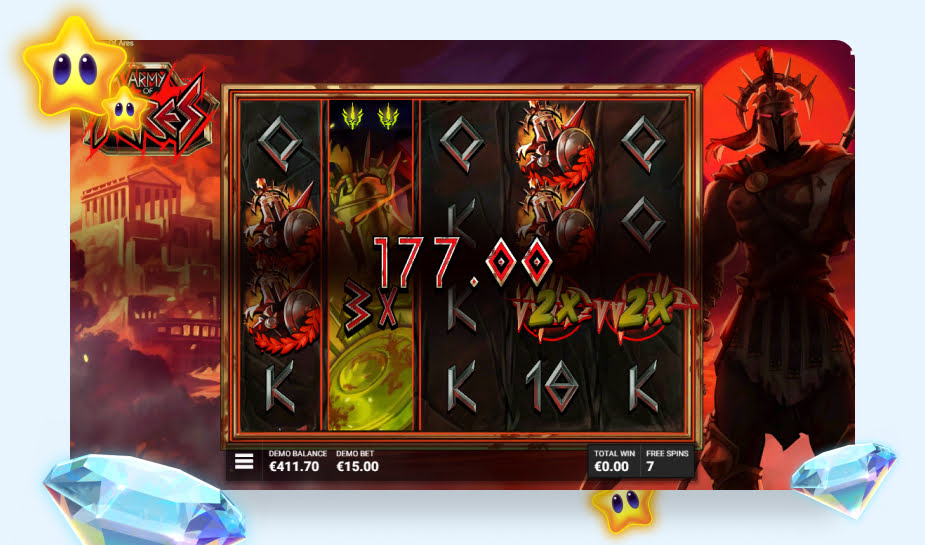 Army of Ares printscreen - Fear and Flame bonusronde logo