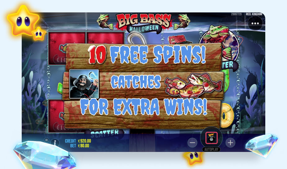 Big Bass Halloween printscreen - 10 free spins logo