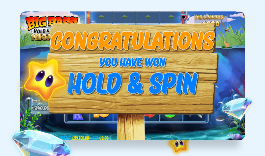 Big Bass Hold and Spinner Megaways printscreen -Hold and Spin logo