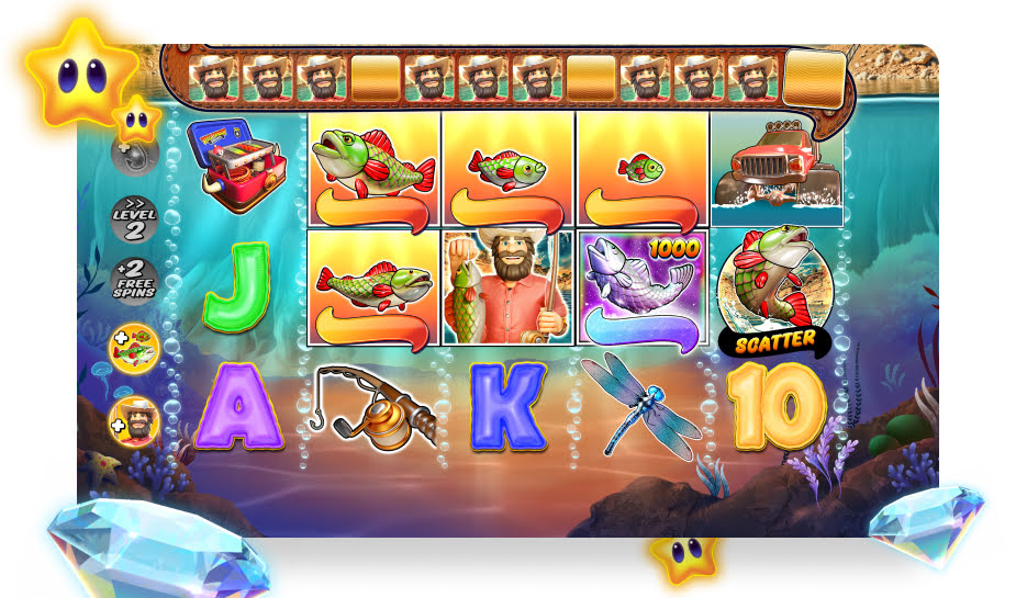 Big Bass Splash 1000 printscreen - Bonusronde wit logo