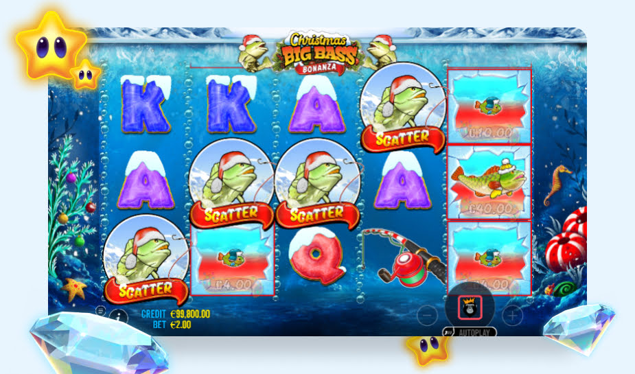 Christmas Big Bass Bonanza printscreen - 4 scatters logo