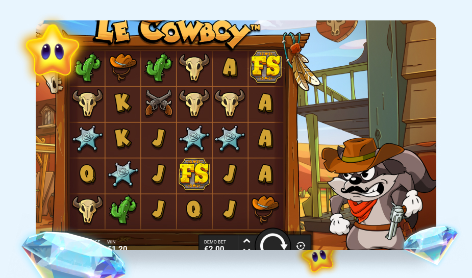 Le Cowboy game of the month screenshot OnlineCasinoGround