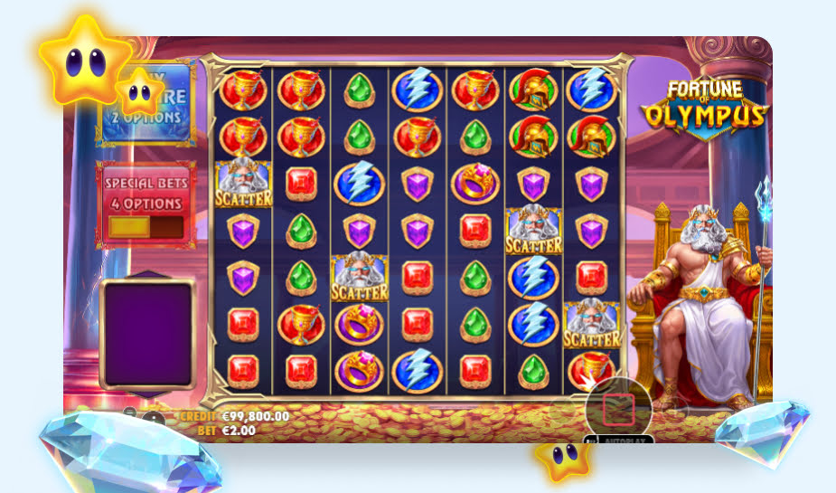 Fortune of Olympus printscreen - Scatters logo