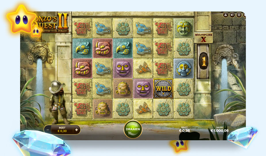 Gonzo's Quest II printscreen gameplay logo