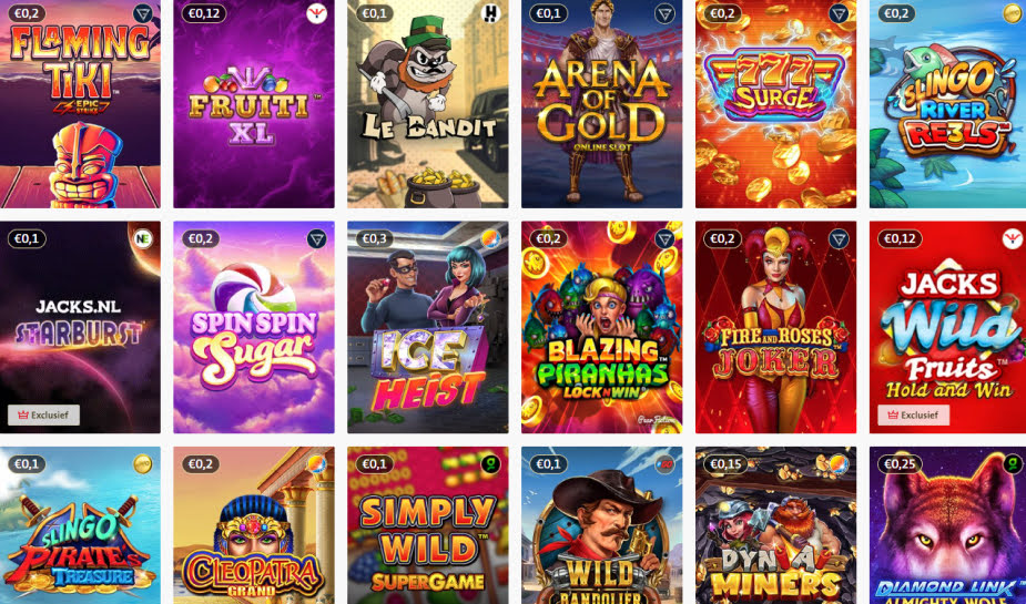 Jacks.nl minimale inzet gokkasten logo